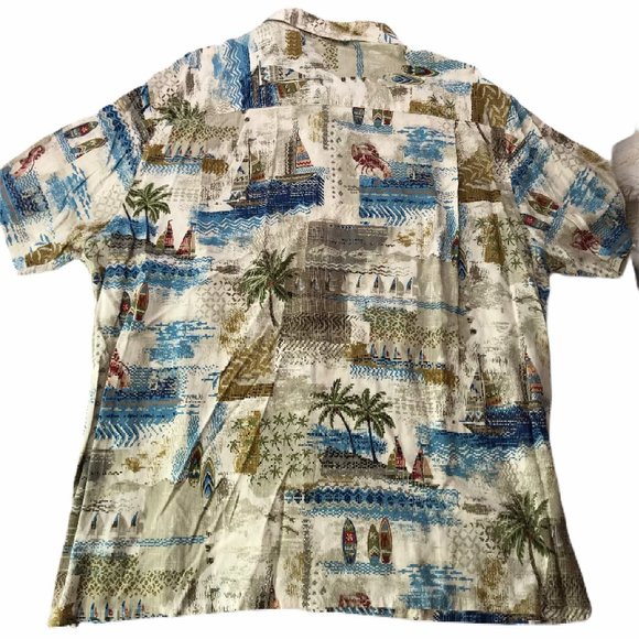 Batik Bay Hawaiian Shirt, Button Down Men's XXL - Picture 8 of 10